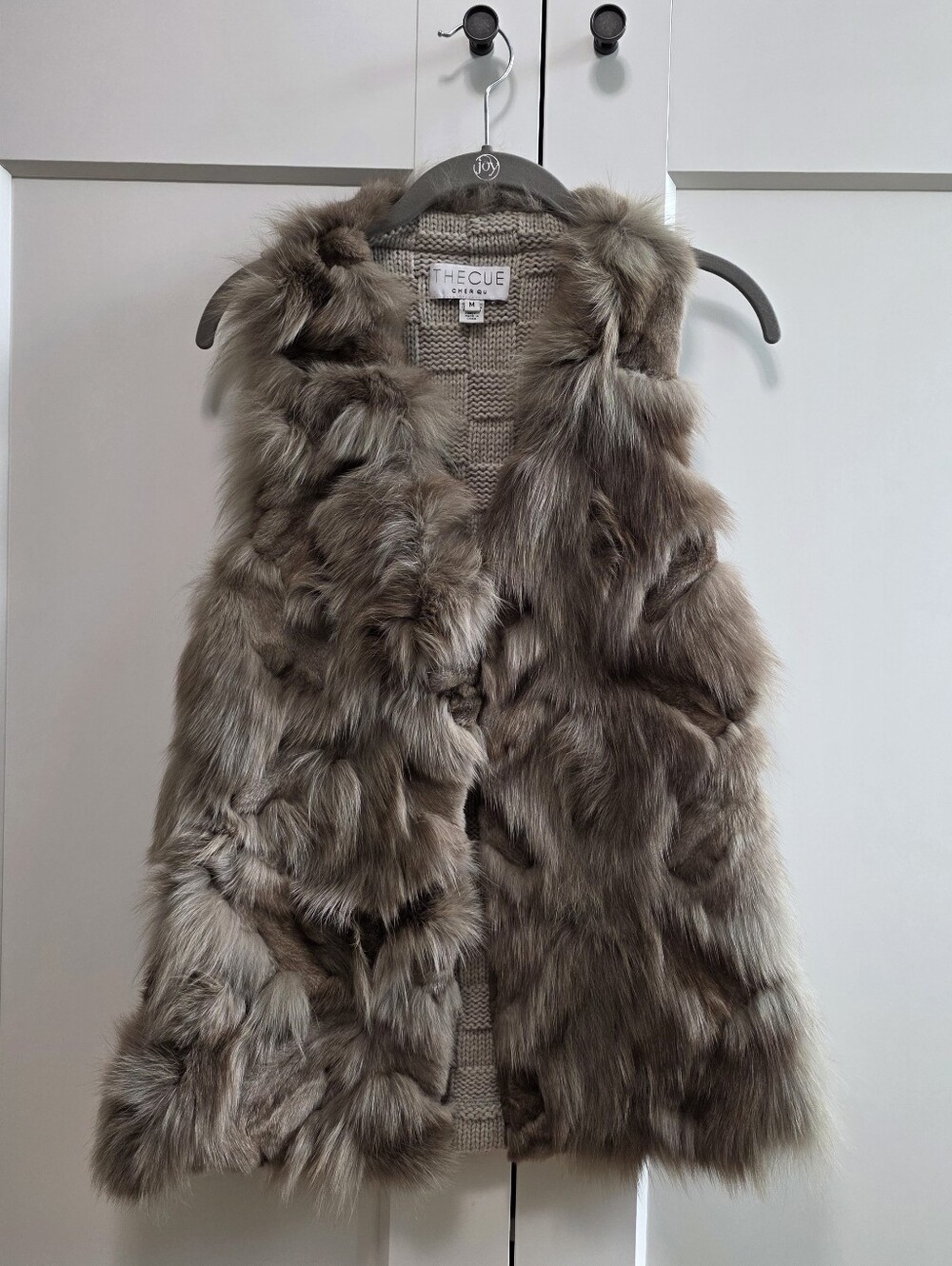 The Cue Knit And Fur Vest